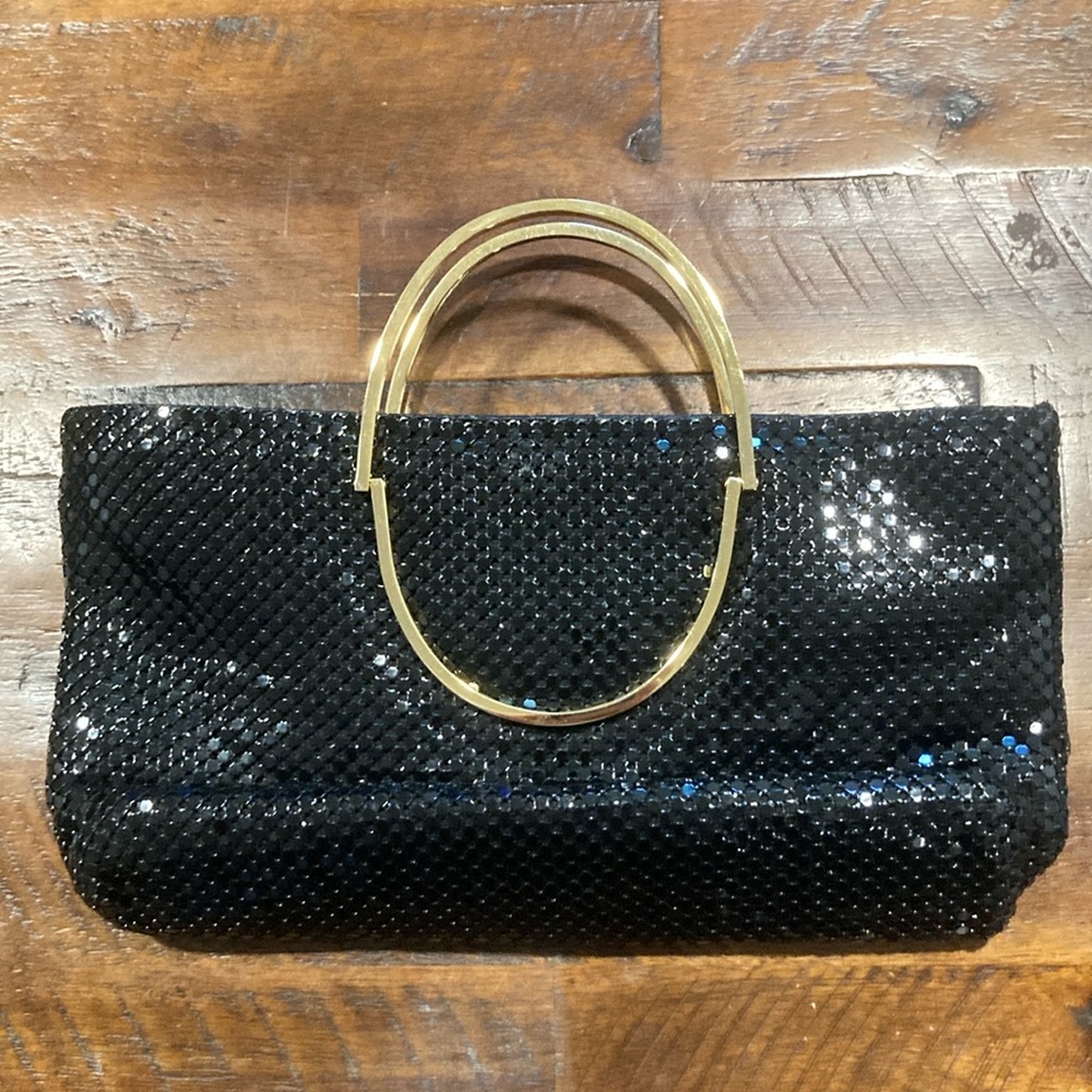 vintage Ashley Moore black metal mesh handbag